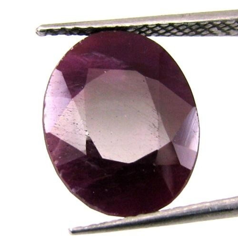 CERTIFIED 9.27Ct Natural Untreated Ruby (MANIK) Oval Faceted Rashi Sun Gemstone