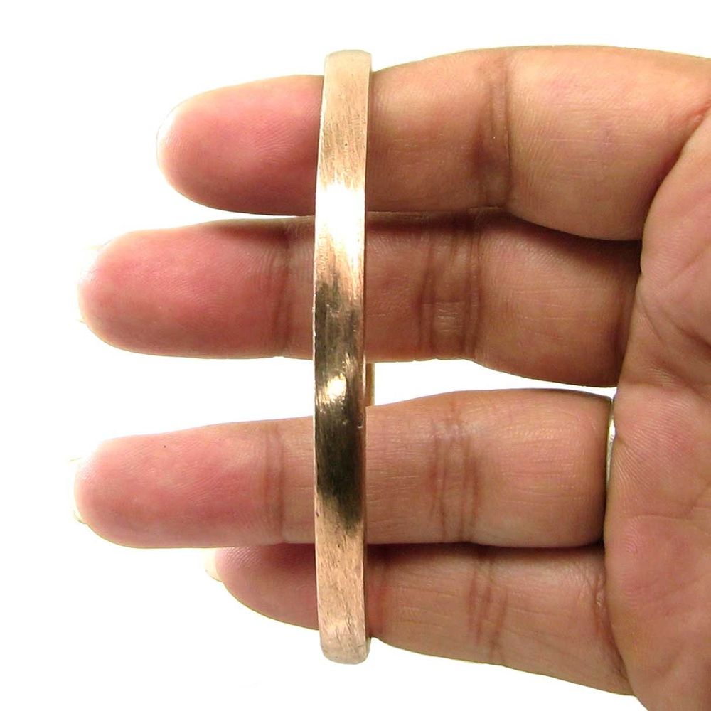 Solid Cast Jointless Copper Kada Bangle Bracelet bejod tambe ka kara