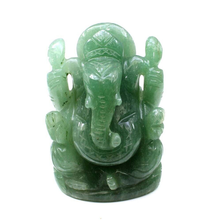 1710Ct Lord Ganesha God Idol Hindu Deity Jade Carved Sculpture Art