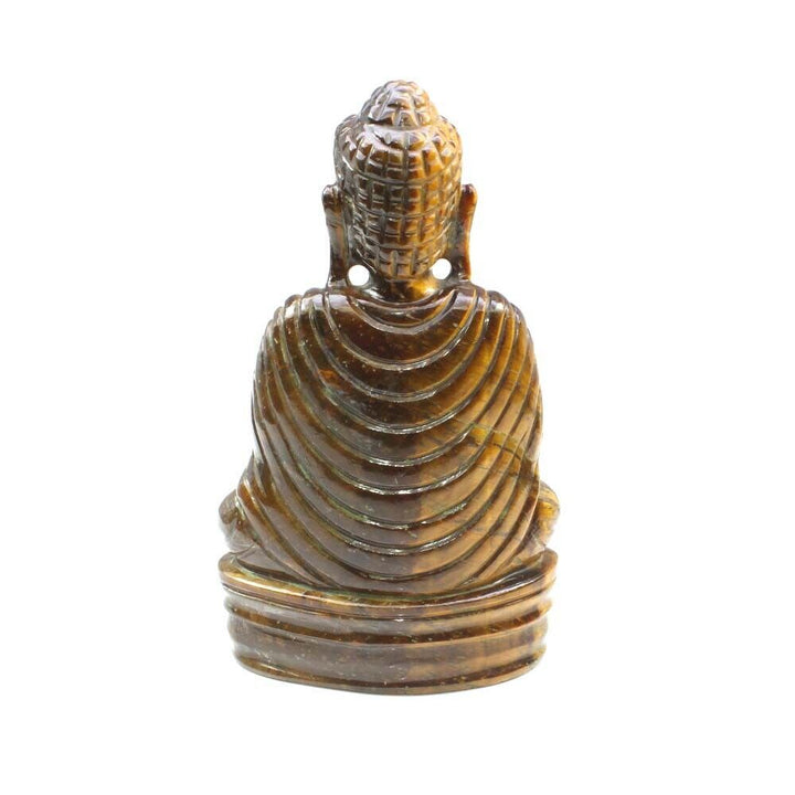 1373Ct Natural Tiger Eye Gemstone Carved Lord Budhha God Art Sculpture