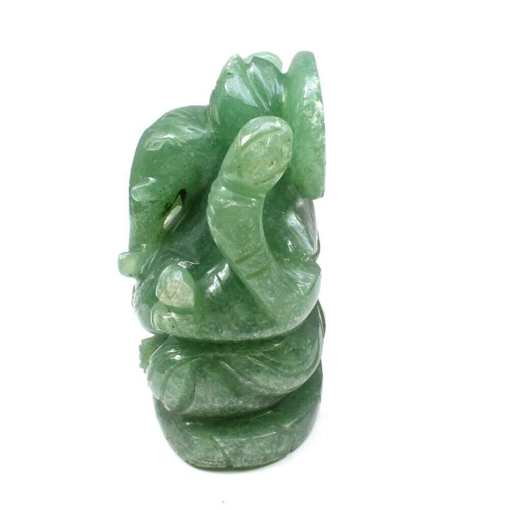 1710Ct Lord Ganesha God Idol Hindu Deity Jade Carved Sculpture Art