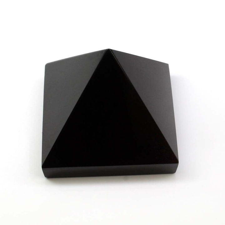 Natural Black Obsidian Crystal Pyramid Healing Stone Rock Reiki