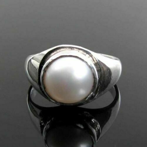 Buy BEST QUALITY Pearl 11.25 Ratti Natural Pearl Gemstone Original  Certified moti Adjustable panchhdhaatu Silver Ring for Men and Women at  Amazon.in
