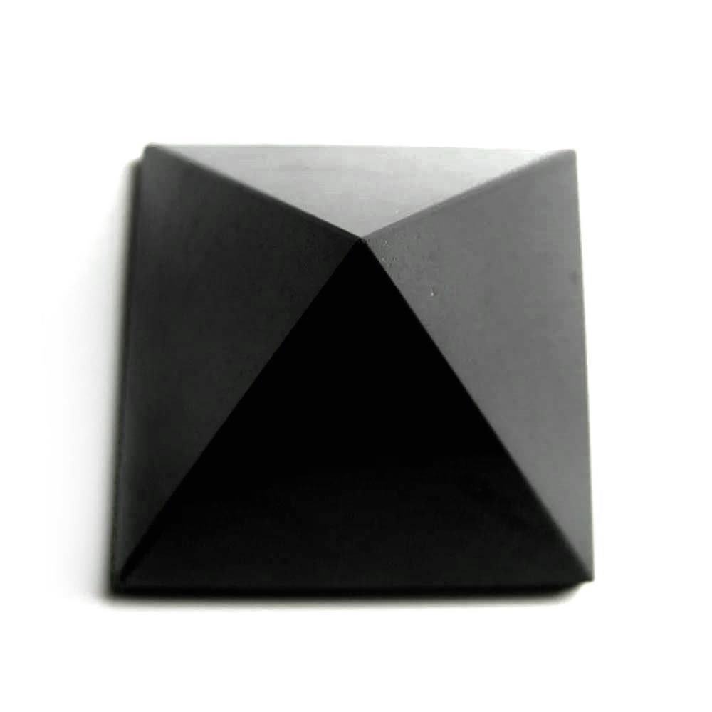 Natural Black Obsidian Crystal Pyramid Healing Stone Rock Reiki