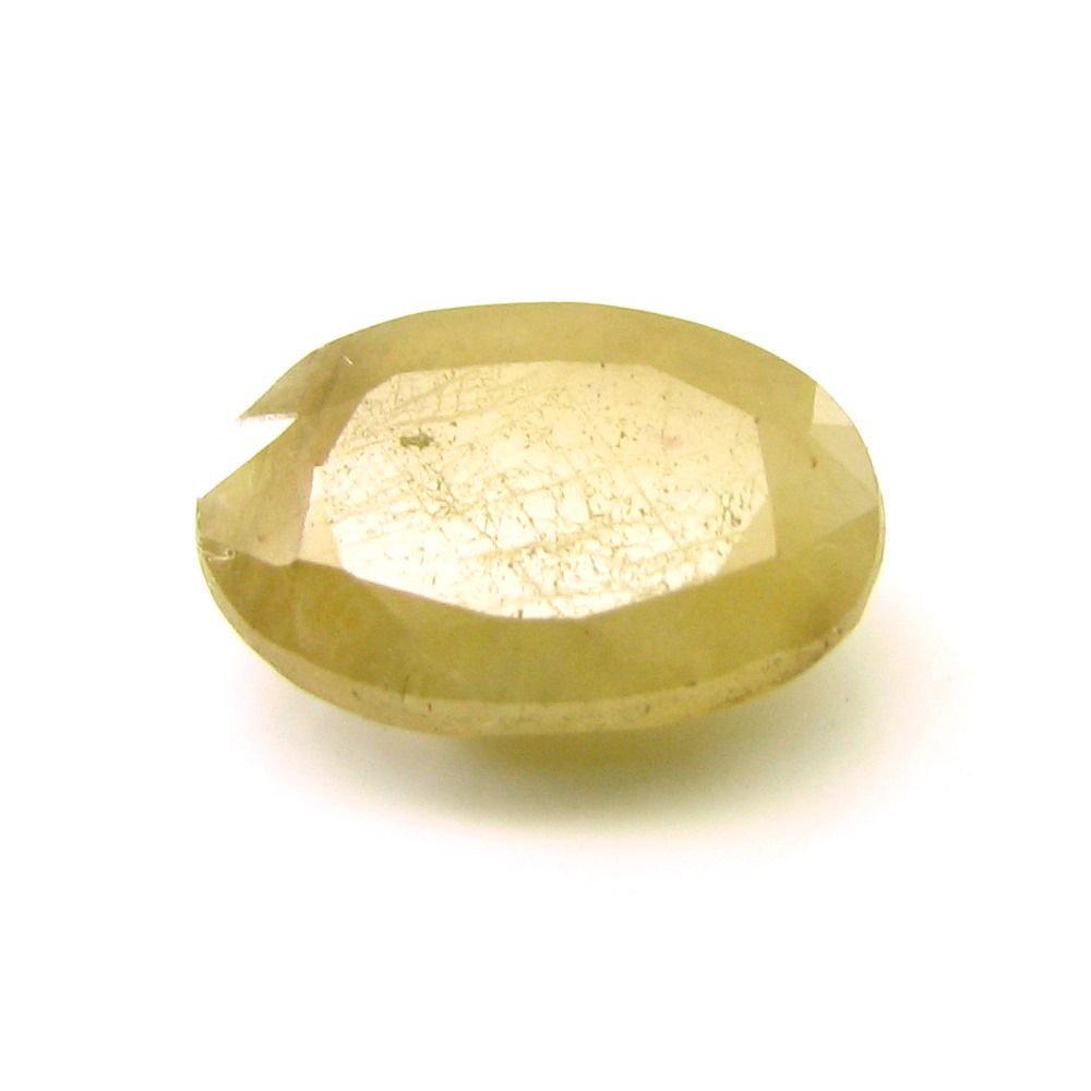 5.1Ct Natural Yellow Sapphire (Pukhraj) Oval Faceted Gemstone