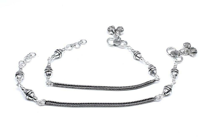 925 Silver Jewelry Kids Anklets Ankle chain foot baby Bracelet 6.5"