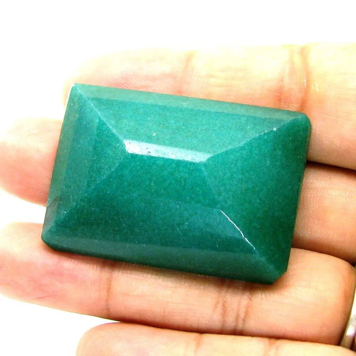 Huge 128.9Ct Natural Brazilian Green Quartz Gemstone in Emerald Color Rectangle