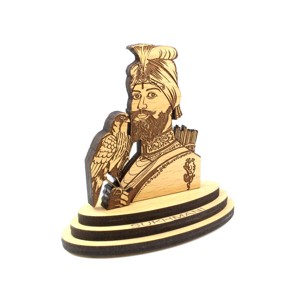 Guru Gobind Singh Wooden Idol Car Decorative Showpiece sikh religious gift