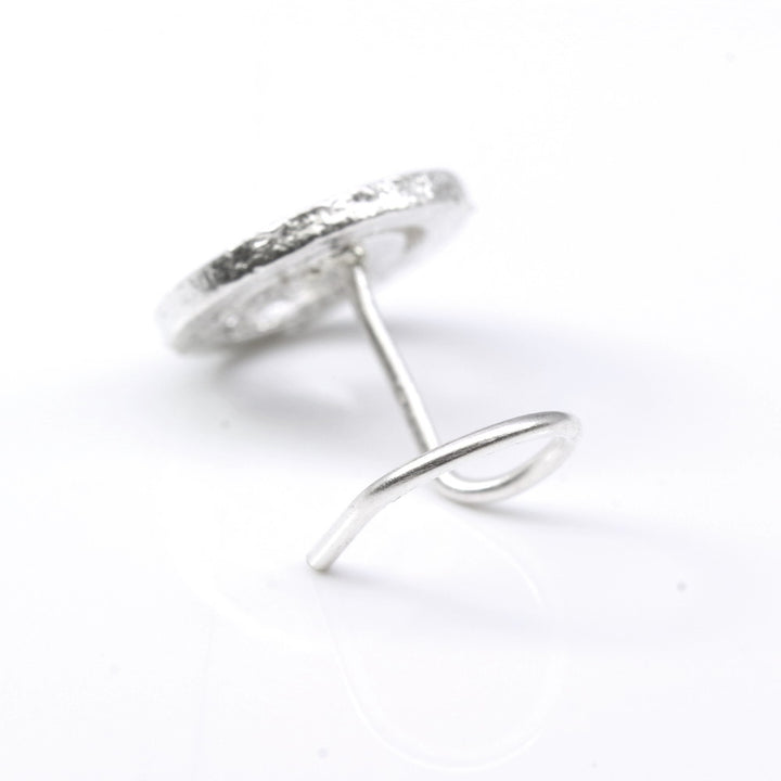 Real Sterling Silver Moon And Star nose stud Corkscrew nose ring L bend 22g