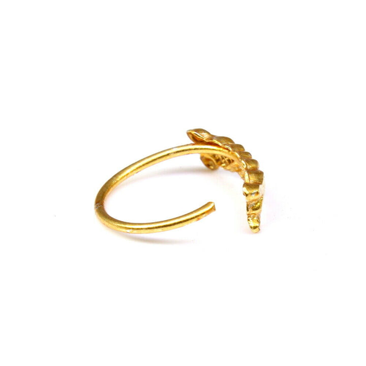 Indian nose Ring nose hoop Ring, Asian gold plated - Small