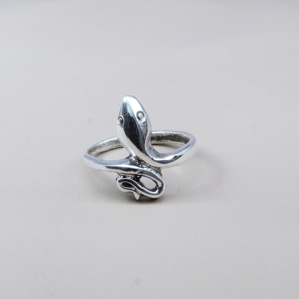 Snake Real Silver Ring for Astrology and red book remedy