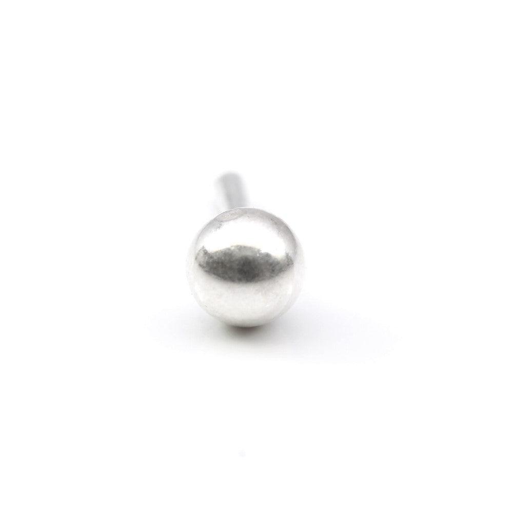 Indian 925 Sterling Silver Round Nose ring Push Pin