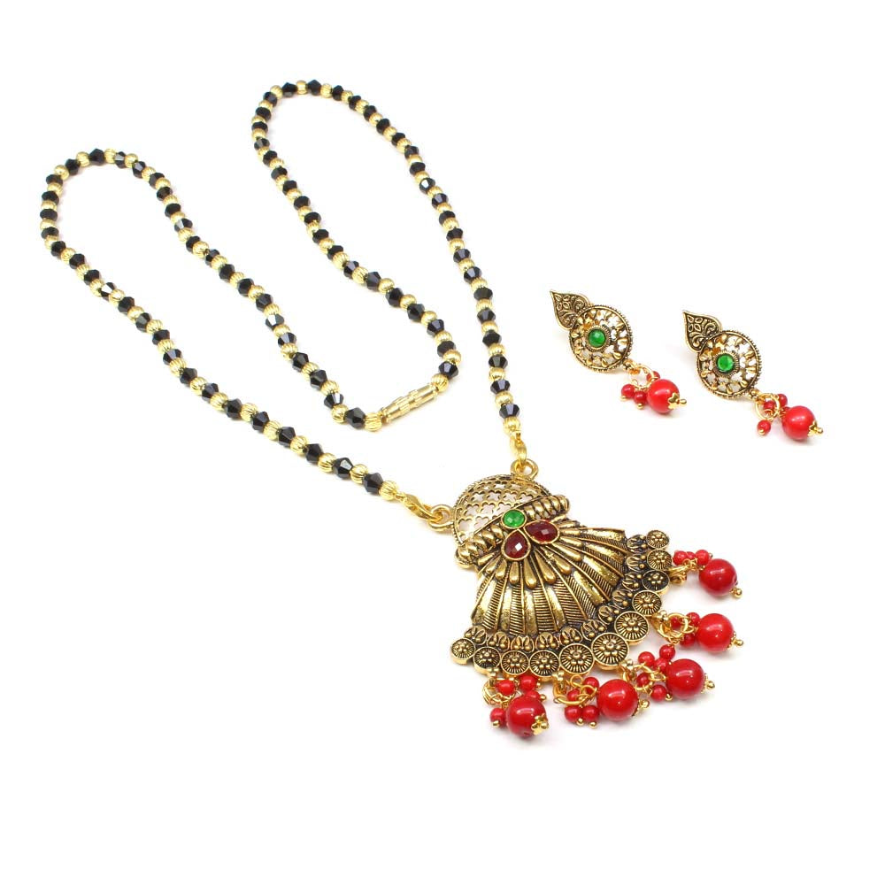 2 Strands Black Beads Necklace, Indian Mangalsutra, CZ Pendant Mangalsutra,  Wedding Jewelry. - Etsy