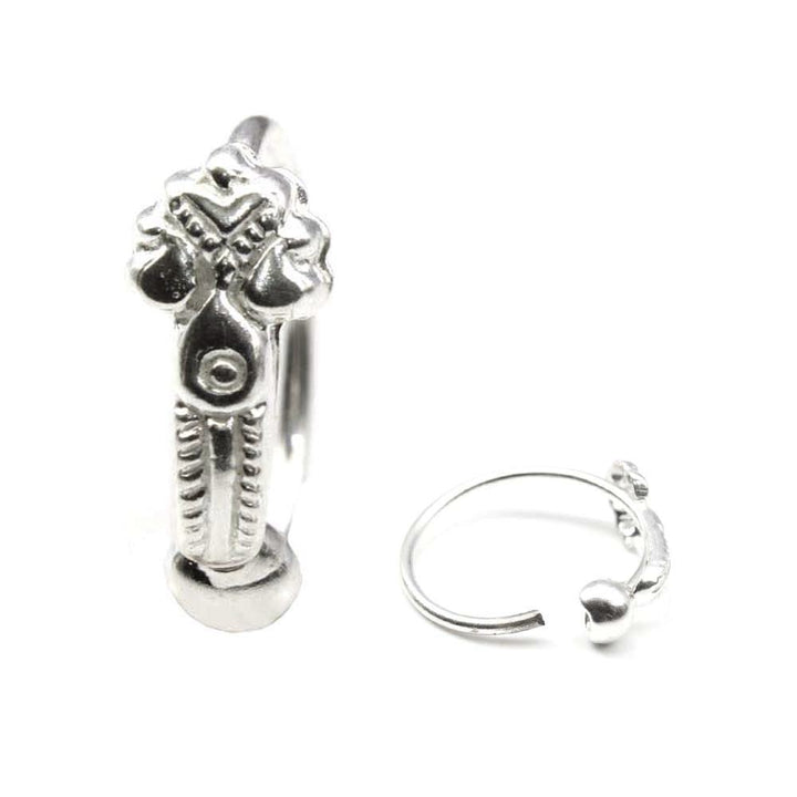 Traditional Sterling Silver Hoop Nose piercing ring 22 Gauge