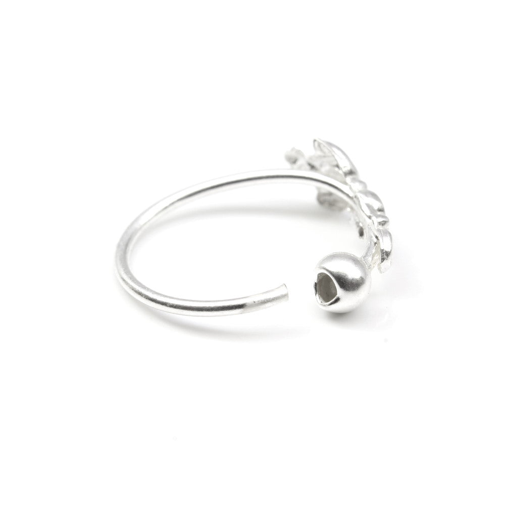 Unique Real 925 Solid Indian Sterling Silver piercing Nose ring 22g
