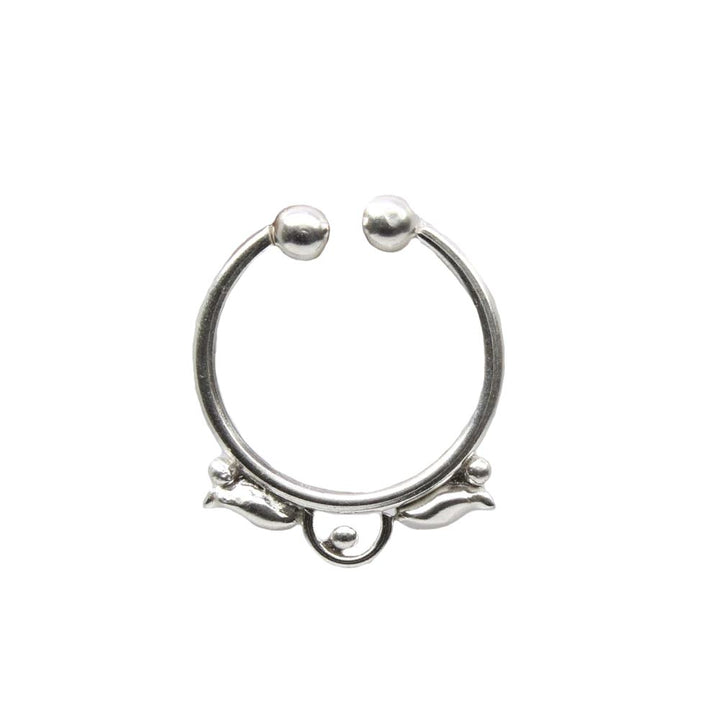 Indian Tribal style Real Solid Silver Piercing Septum Nose Ring 20g