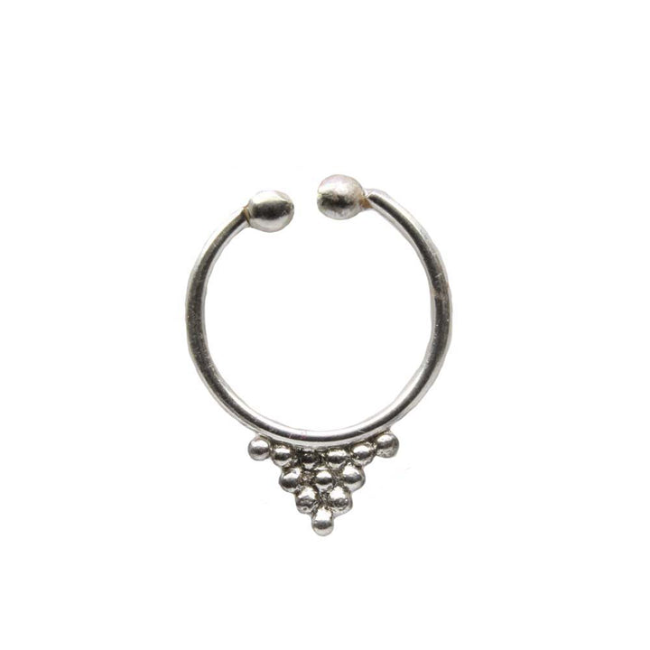 Tribal Handmade style Indian Real 925 Silver Septum Nose Ring 20g