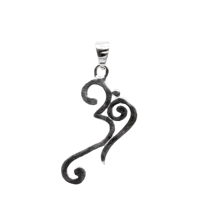 Pure Indian Sterling Silver OM Shiva religious God Pendant