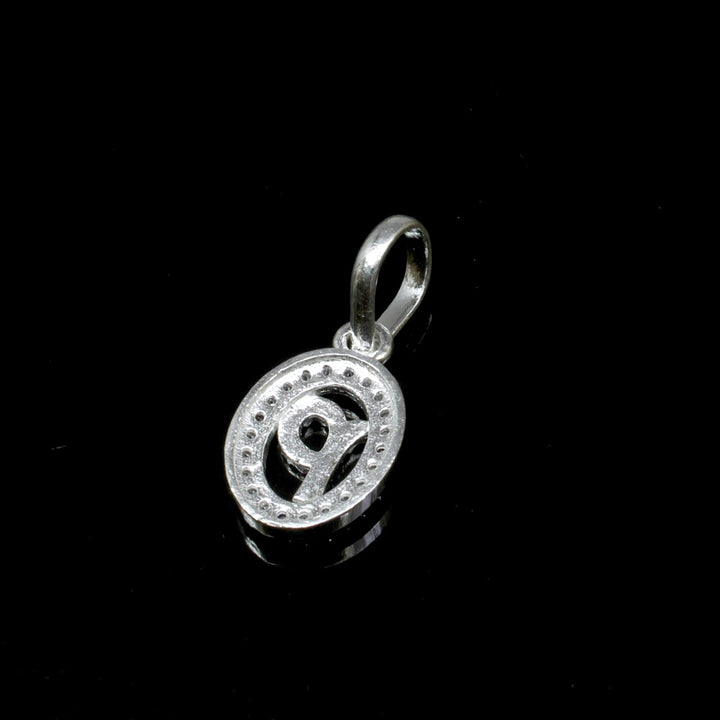 Pure 925 Sterling Cute Silver 'P' Letter Alphabet Pendant CZ for Girl