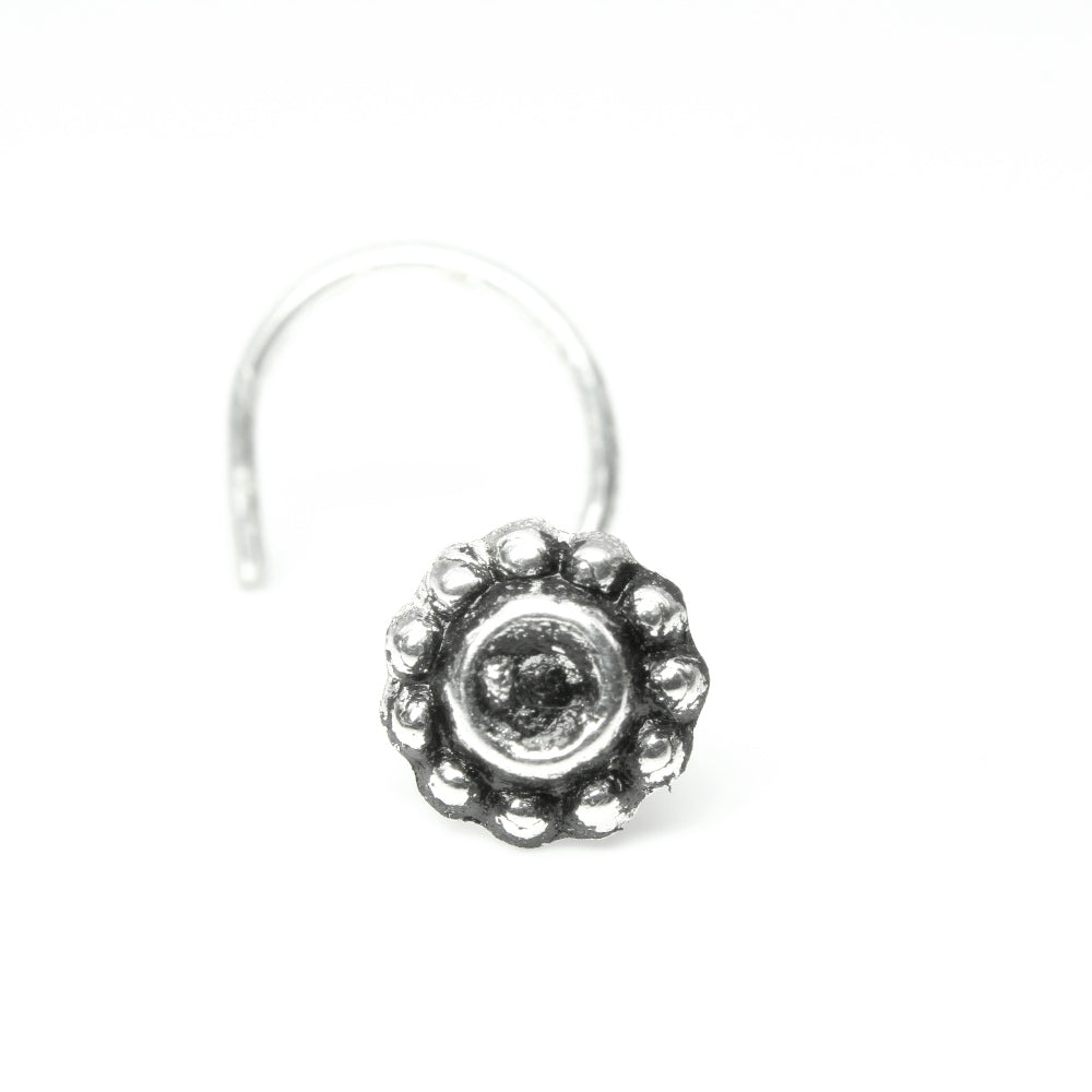 abhooshan Designer Nose Ring in 92.5 Sterling Oxidized Silver for Women and  Girls : Amazon.in: Fashion