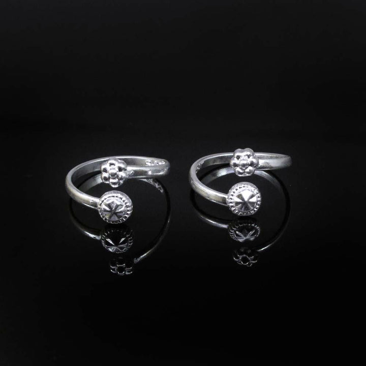 925 Real Sterling Silver Toe Rings Cute Ethnic Indian Style Handmade bichia Pair