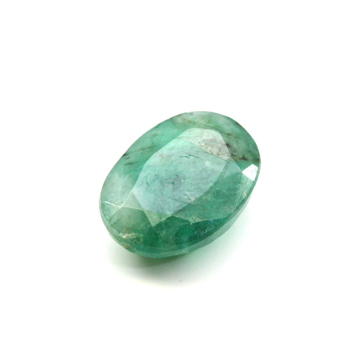 Certified 3.70Ct Natural Green Oval (Panna) Oval Cut Gemstone