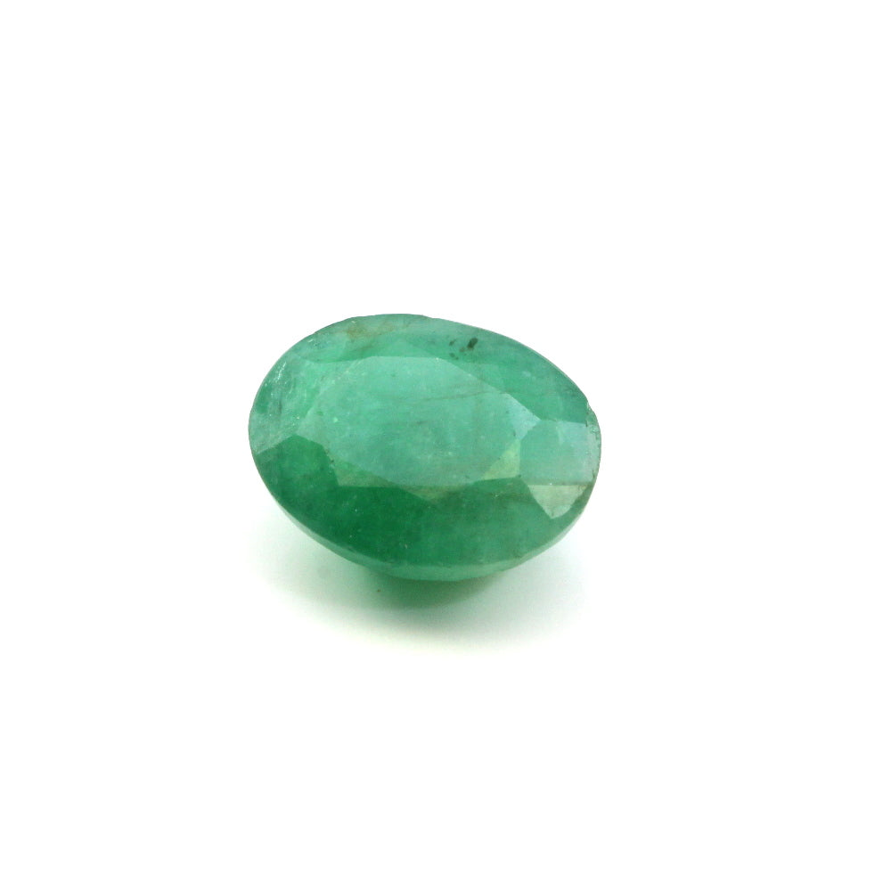 Certified 3.07Ct Natural Green Oval (Panna) Oval Cut Gemstone