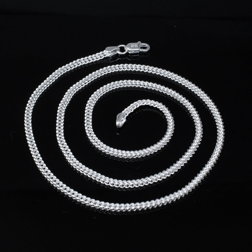 CARITATE Two Tone Silver/Black Mens Chain Necklaces For Men