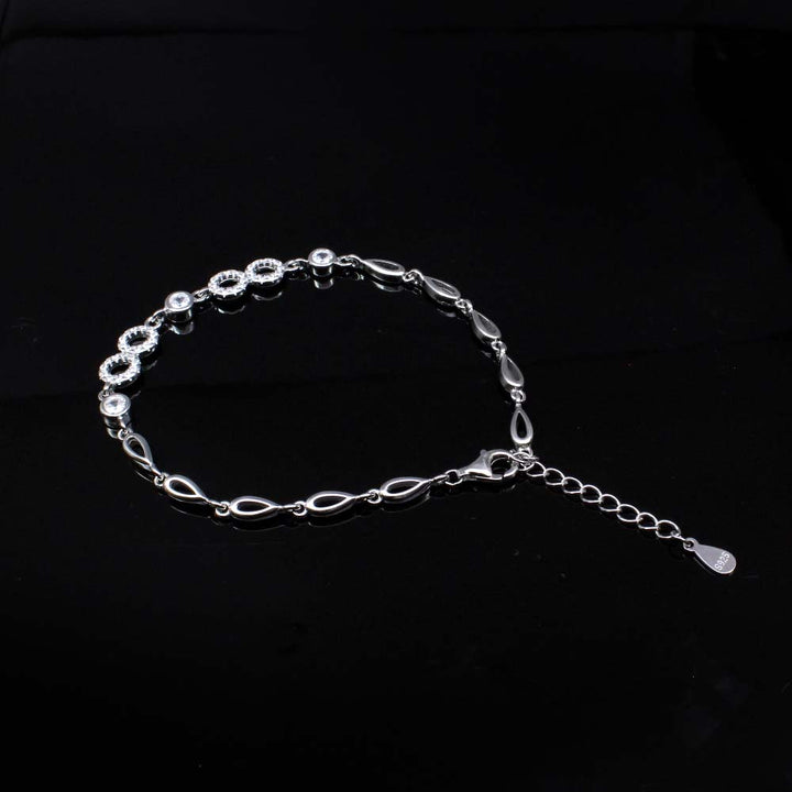 Sexy Silver 925 Sterling Silver Bracelet for Girls in platinum finish