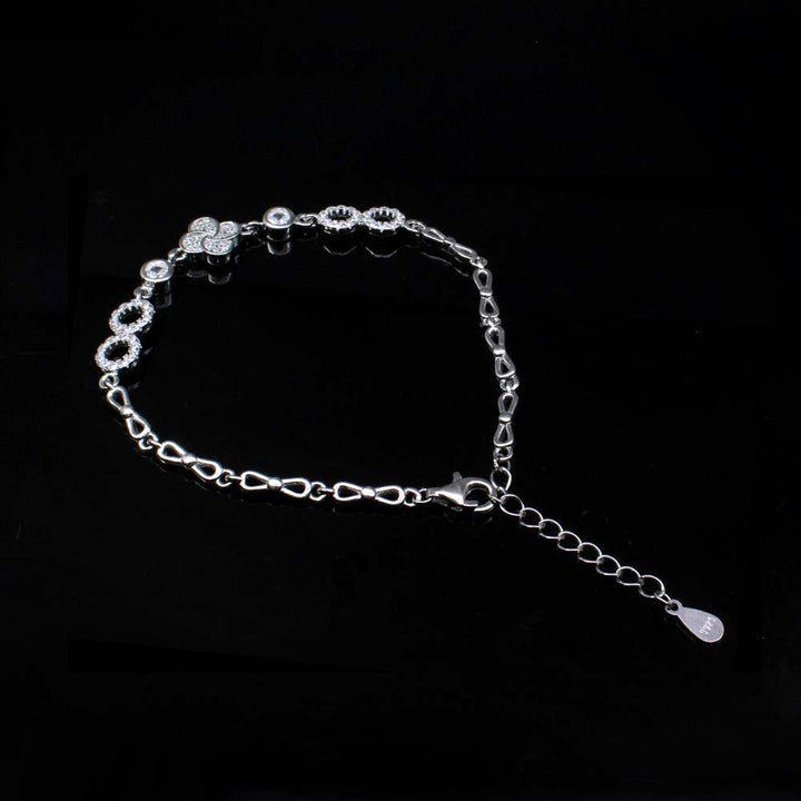 Real Silver 925 Bracelet for Hot Girls in platinum finish