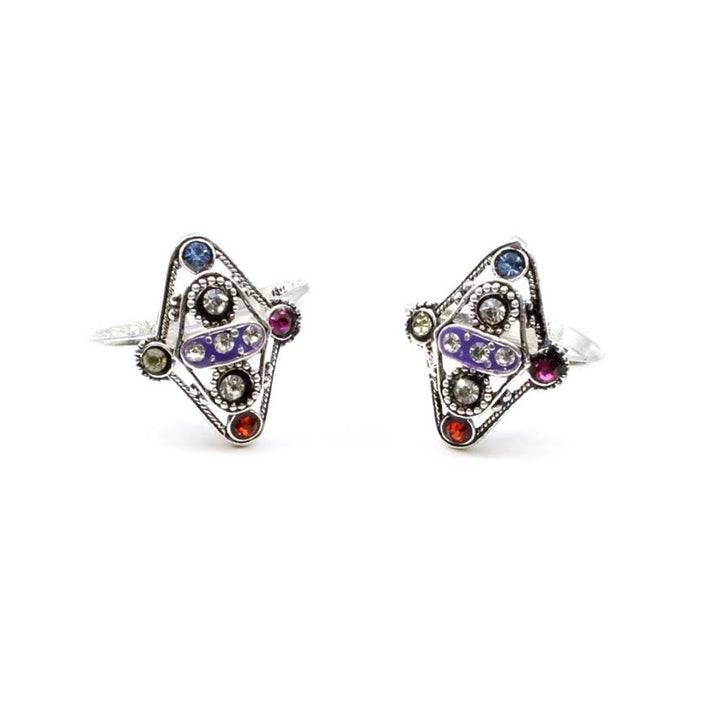 Genuine silver Indian Style Handmade Crystal Enamel Toe Rings gift for mother