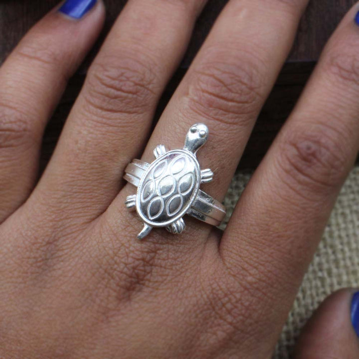 Big Turtle TORTOISE Style Indian Real 925 Sterling Silver Unisex Ring