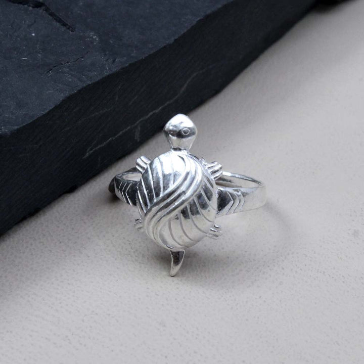 Traditional Turtle Real 925 Solid Silver Unisex Ring