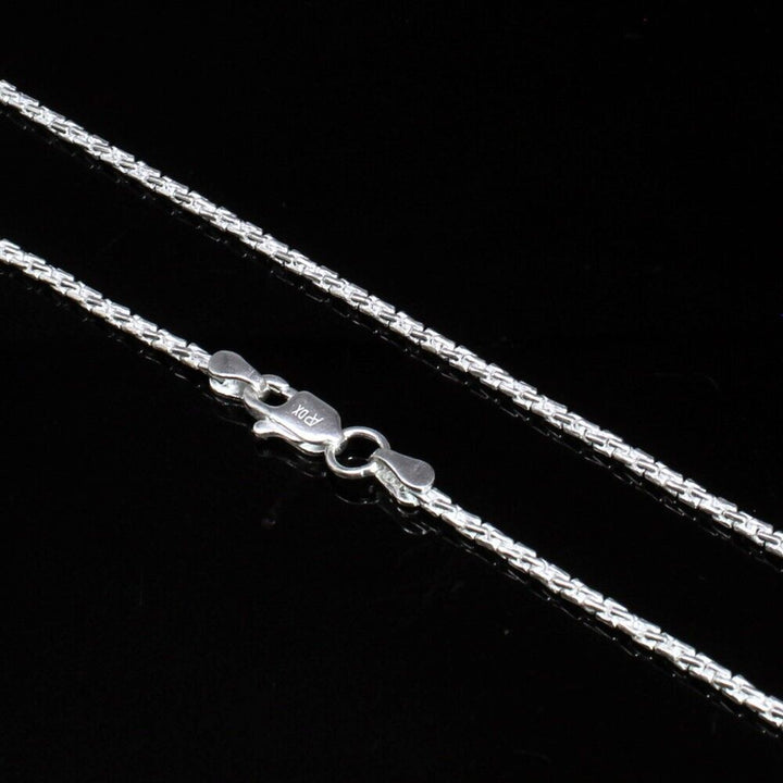 Real 925 Solid Silver Link Design 18.2" Neck Chain