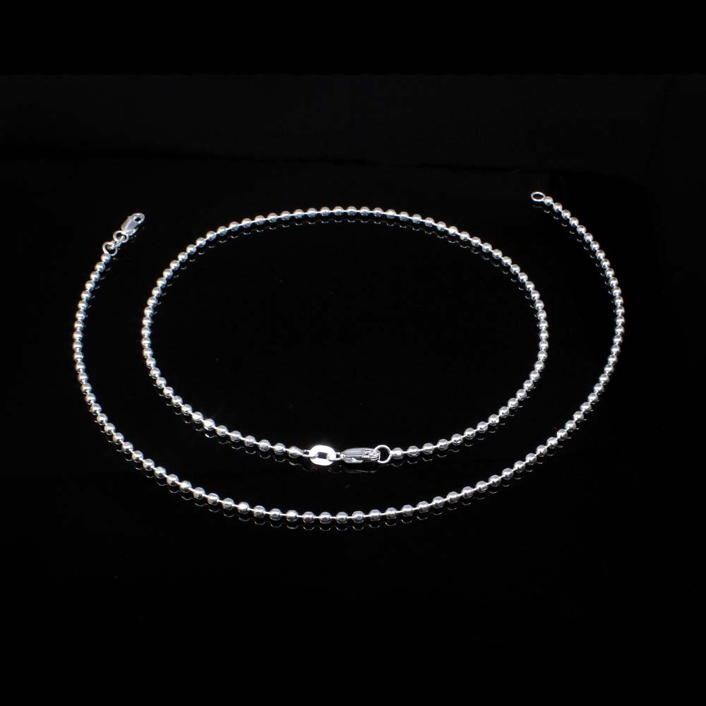 Hot Beach Wear Real Silver Ball Style Anklets Ankle Bracelet 10.3"