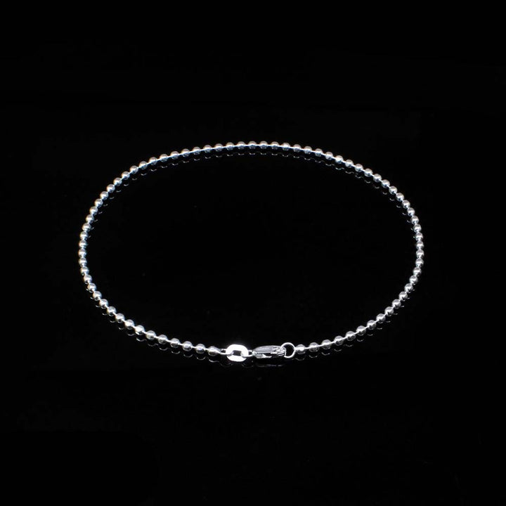 Hot Beach Wear Real Silver Ball Style Anklets Ankle Bracelet 10.3"