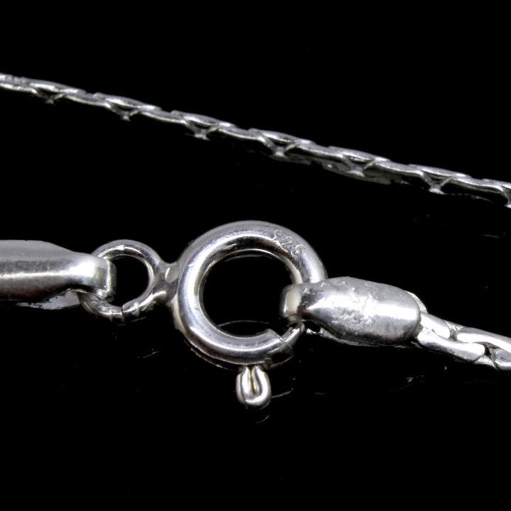 Real Solid Silver Link Design Chain 20.5" Neck Chain