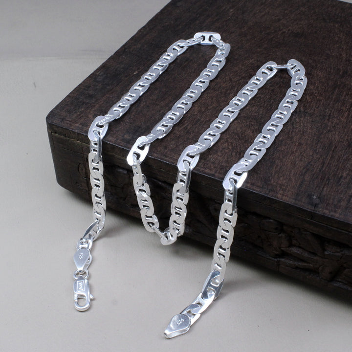 925 Pure Solid Sterling Silver Indian Style Chain 20" Neck Chain