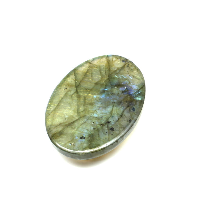 Top Fire Play of Colors 75.3Ct Natural Labradorite Oval Cabochon Gemstone
