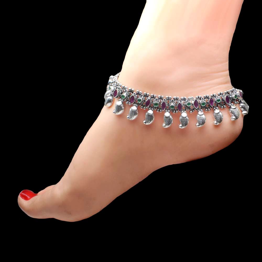Kolusu New Silver Anklets Designs Silver Anklets Crystal Kolusu