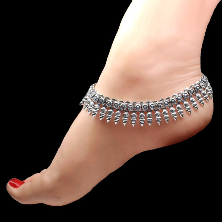 Buy Indian silver anklets / Buy Oxidized Silver Anklets