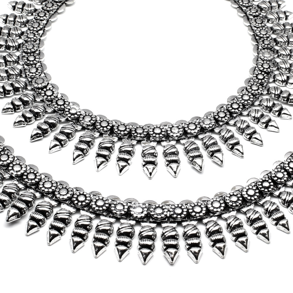 Buy Heavy Oxidized Silver Anklets at Best price . 