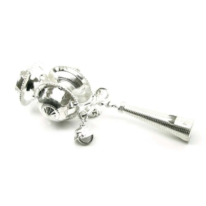 Kids Toy Whistle with Bells Real Silver