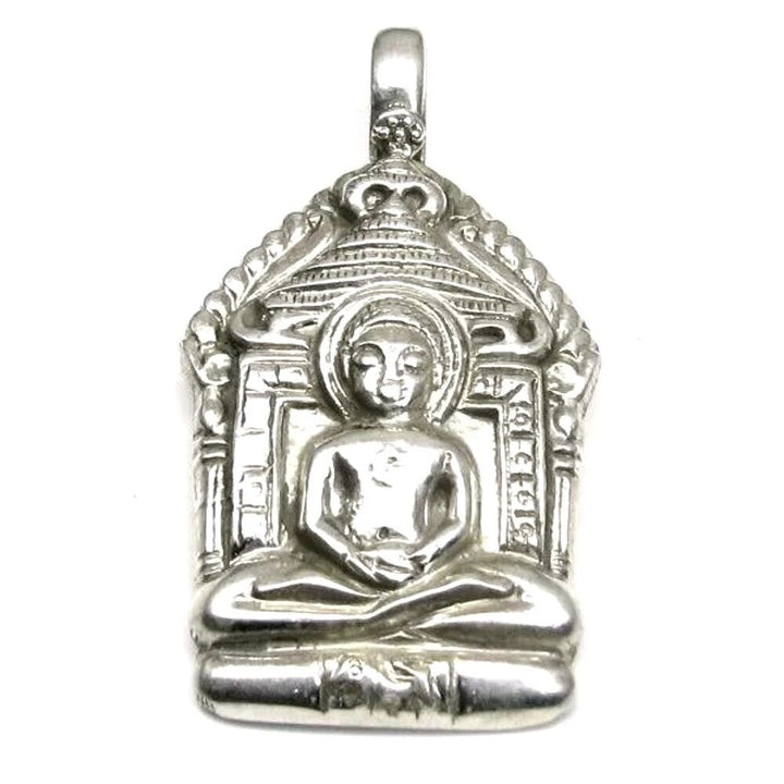 Lord Buddha Embossed God 925 Sterling Silver Pendant - ET