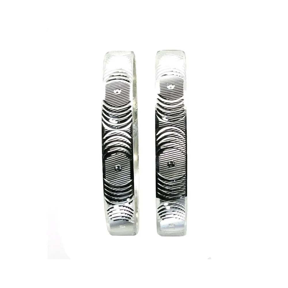 Karizmatic 925 Sterling Silver Bangles Bracelet (Kangan) - Pair