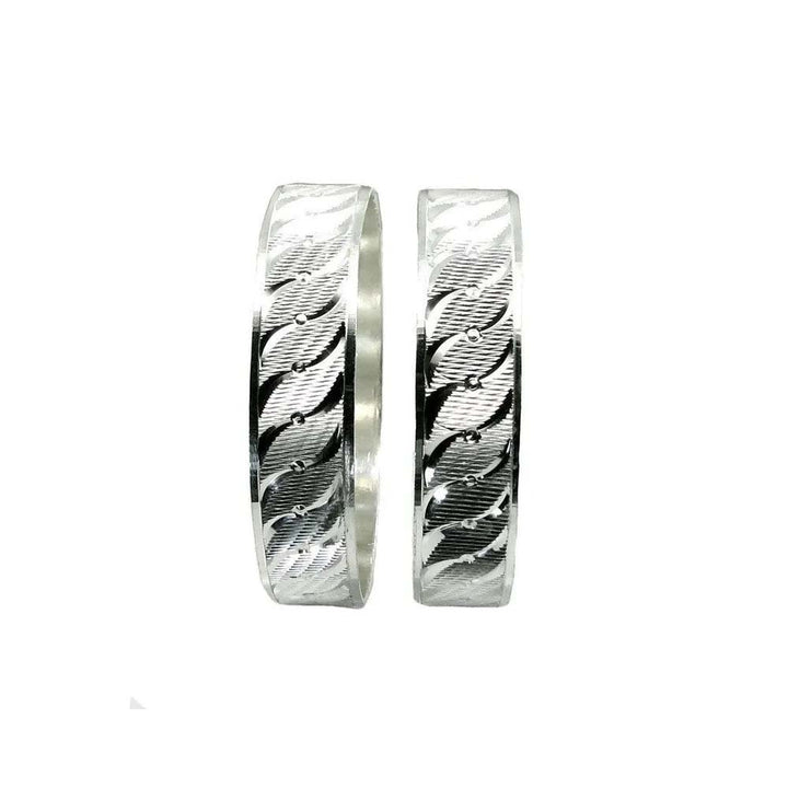 Karizmatic 925 Silver Bangles Bracelet (Kangan) - Pair