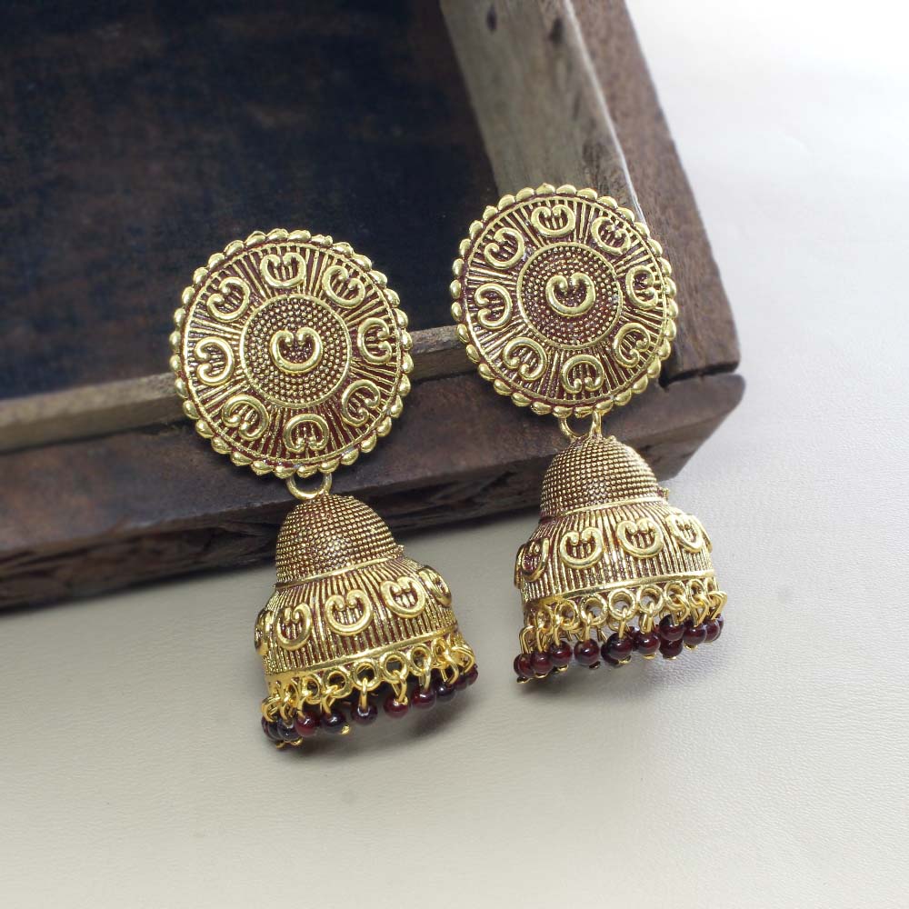 Printed Traditional Quartz Stone Heavy Artificial Gold Plated Jhumka For  Women at Best Price in Ghaziabad  Kanak Jewellers