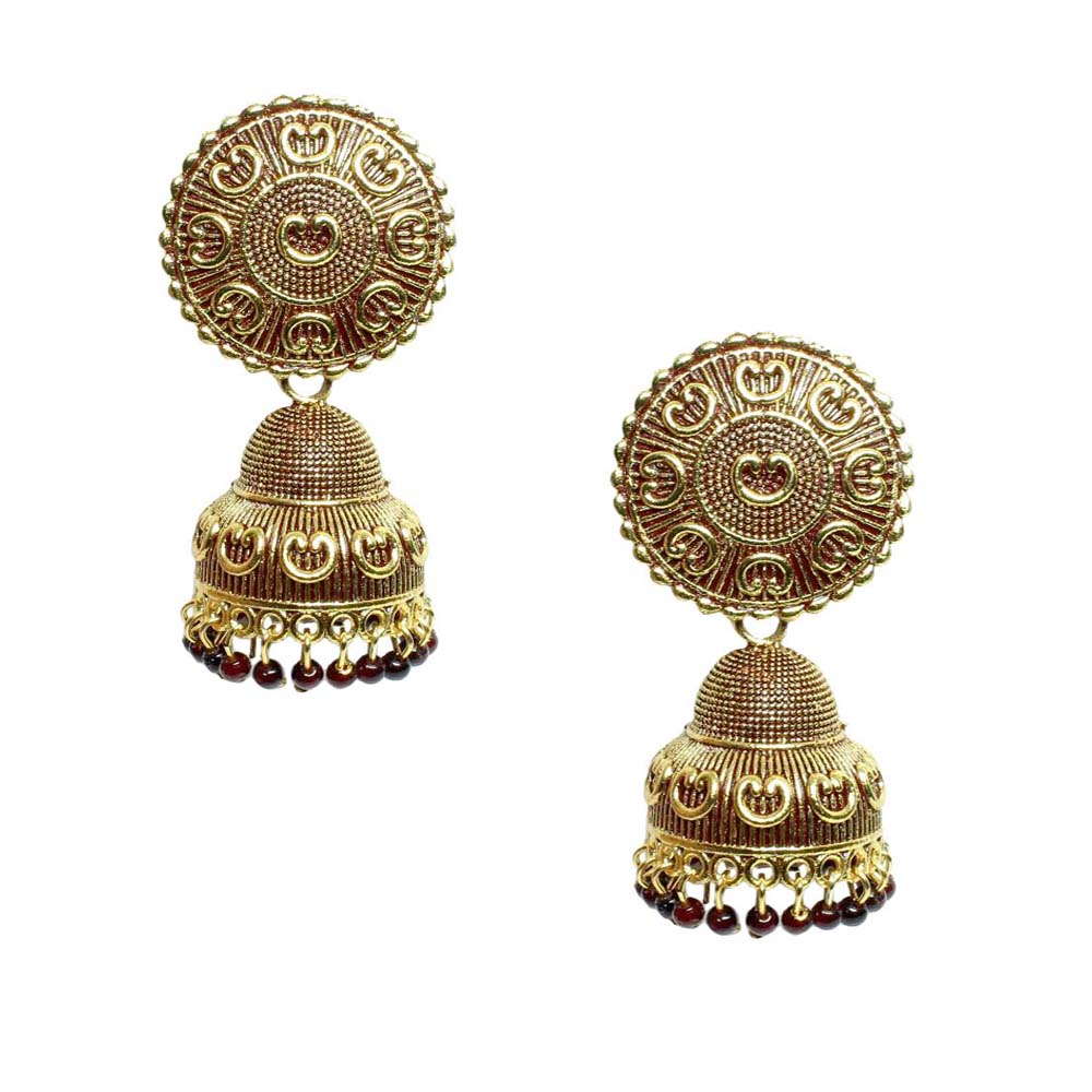 Beautiful Party Wear Classical Jhumka Gold Plated Dangle Earrings for women