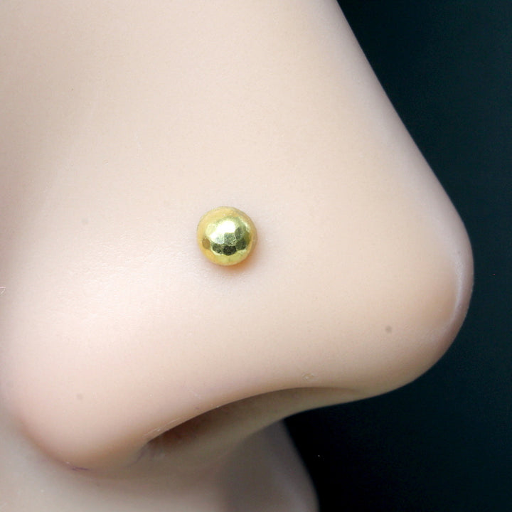 Indian Asian Tiny Style Nose ring Gold Filled Nose stud push pin