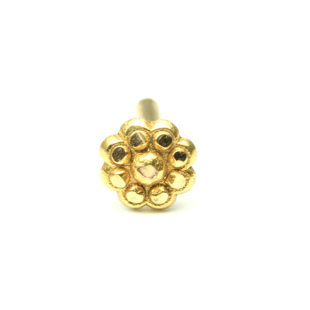 Flower Node Pin Indian Daily wear Gold Filled flower nose pin – Karizma Jewels